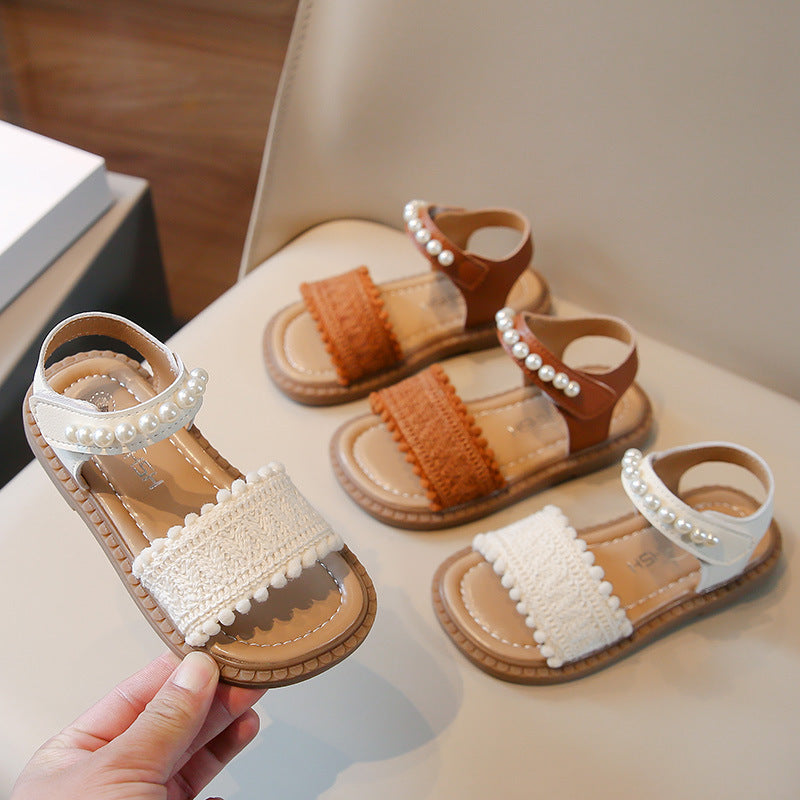 Sandales Plage Fille — Perles & Style Chic — vue dessus