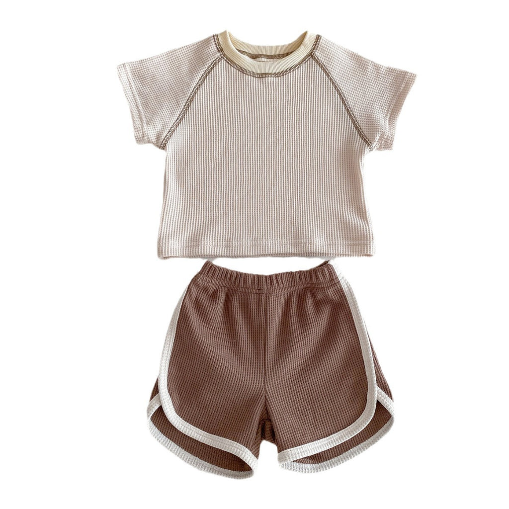 Ensemble 2 Pièces Bébé Été — Haut & Short Unisexe — détail finition