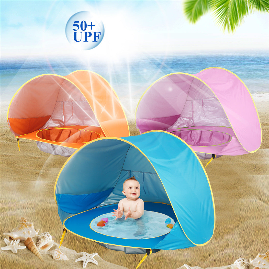 Tente de Plage Bebe Abri Soleil Portable Camping - photo 2
