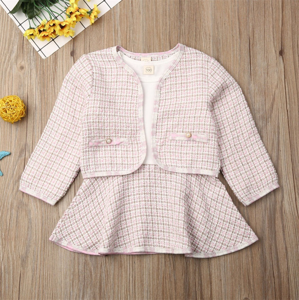 Robe Deux Pieces Manches Longues Fille Style Elegant - photo 7