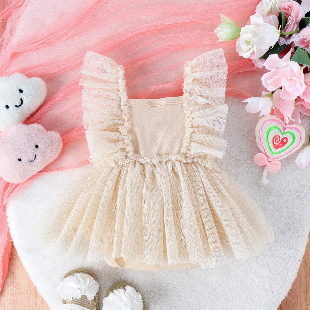Combinaison Bébé Jupe Tulle Princesse Robe Élégante Fille - photo 6