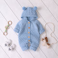 Combinaison Tricotée à Capuche Jumpsuit Chaud Hiver Enfant - photo 3