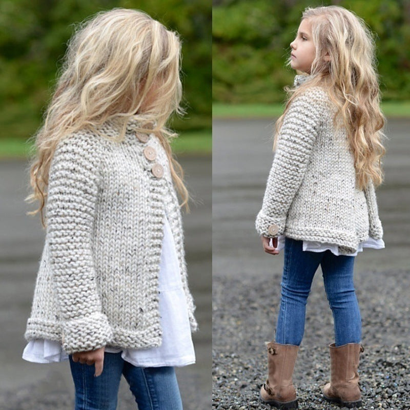 Gilet Cardigan Fille Veste Tricotée Douce Enfant - photo 1