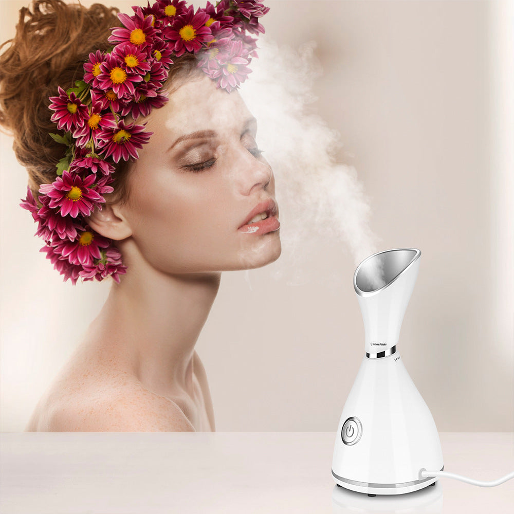 Vaporisateur facial blanc - vue de profil