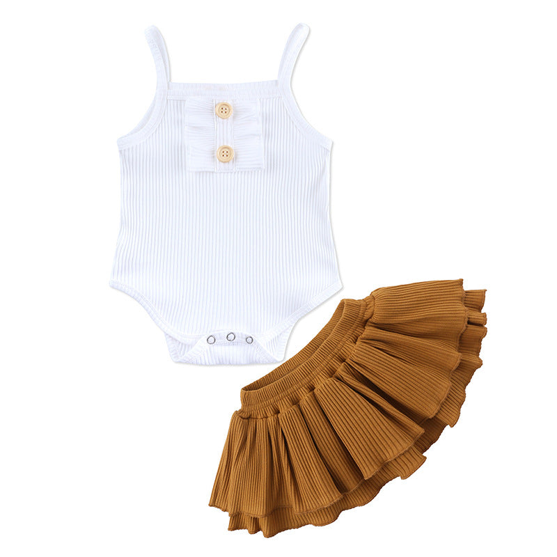 Ensemble Été Bébé Fille — Body & Jupe Charmante — vue de côté