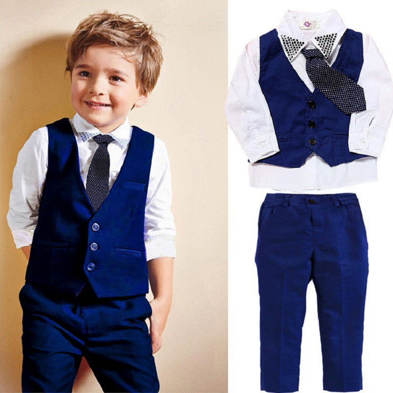 Ensemble Gentleman Garçon Gilet et Costume Élégant Enfant - photo 1