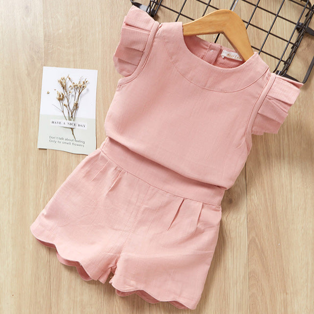 Ensemble T-Shirt Short Fille Tenue Été Décontractée - photo 1