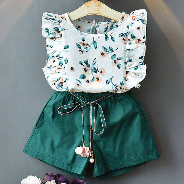 Ensemble T-Shirt Short Fille Tenue Été Décontractée - photo 10