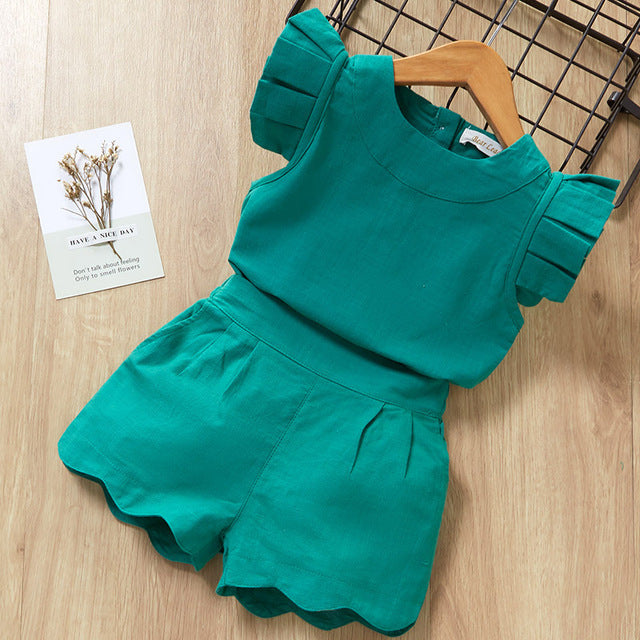 Ensemble T-Shirt Short Fille Tenue Été Décontractée - photo 7
