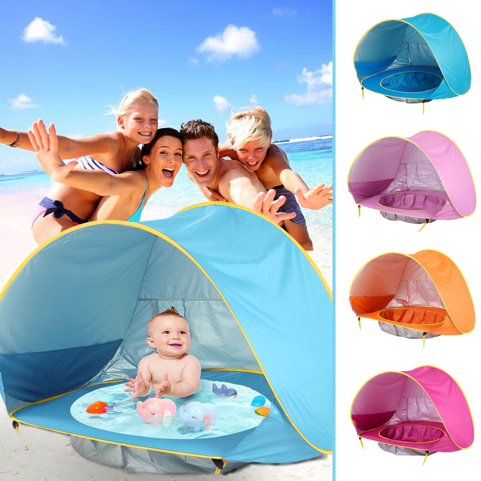 Tente de Plage Bebe Abri Soleil Portable Camping - photo 1