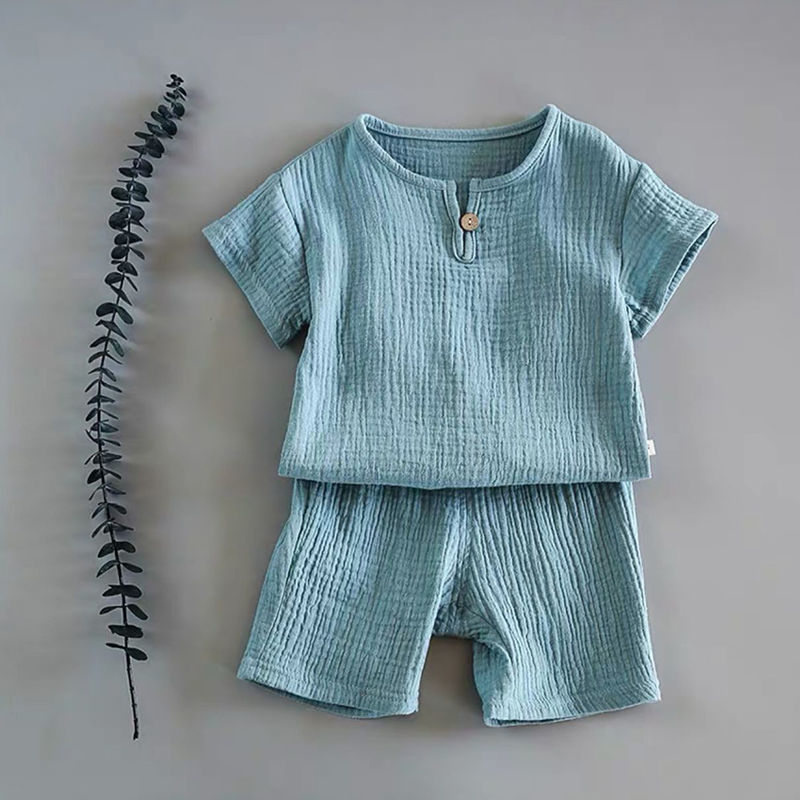 Ensemble Été Bébé — Haut Manches Courtes & Short Unisexe — vue de dos