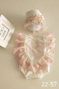 Ensemble Floral Bébé Fille — Tenue Nouveau-né Douce — vue de côté