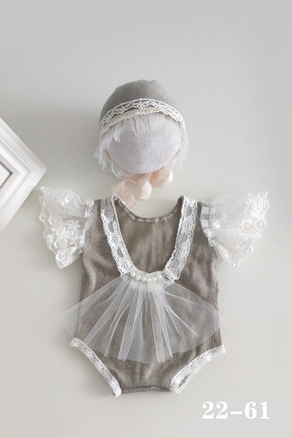 Ensemble Floral Bébé Fille — Tenue Nouveau-né Douce — vue de face