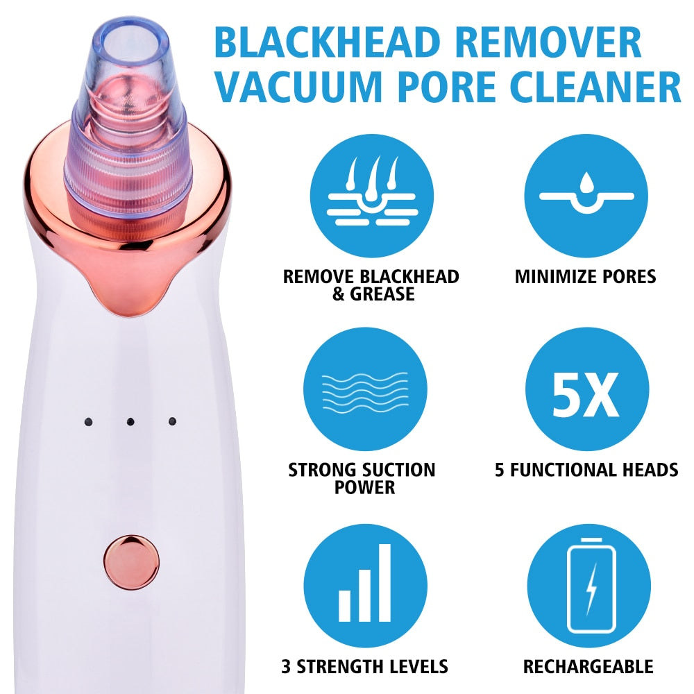 Appareil Anti-Points Noirs Électrique — Aspiration & Nettoyage Visage | Blackhead Remover