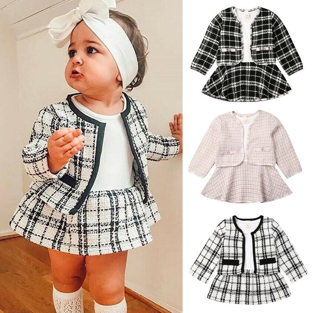 Robe Deux Pieces Manches Longues Fille Style Elegant - photo 1