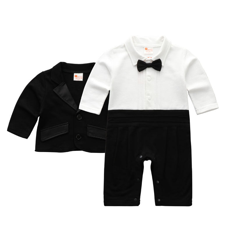 Costume Gentleman Bébé Garçon — Tenue Élégante 3 Pièces — porté garçon