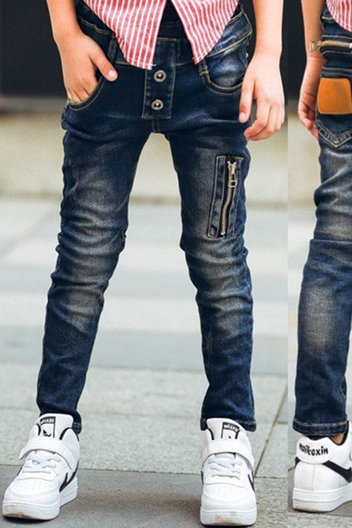 Pantalon Jean Stretch Garçon Denim Confortable Enfant - photo 6