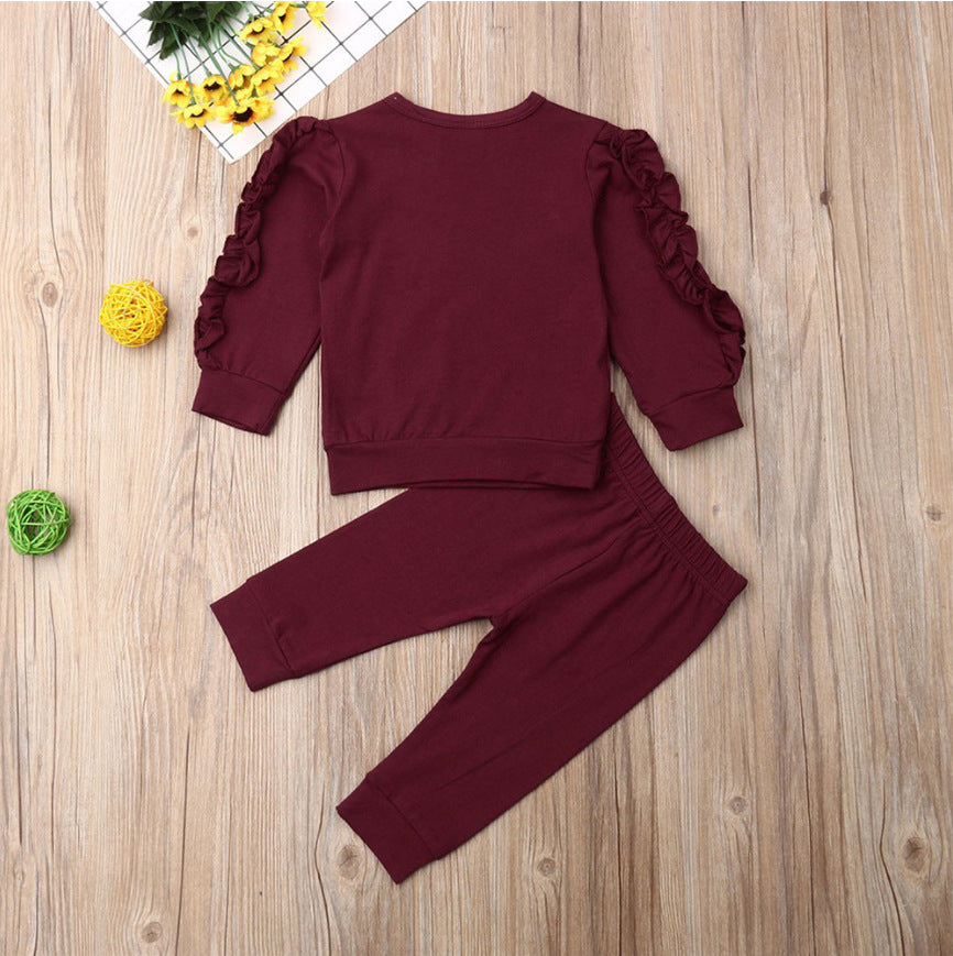 Ensemble 2 Pièces Bébé — Sweat Manches Longues & Pantalon — détail finition