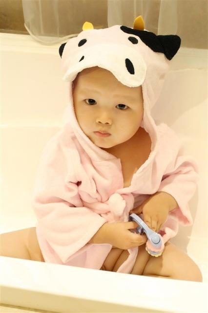 Cape de Bain Bébé Animaux Rigolos Serviette Douce Capuche - photo 15