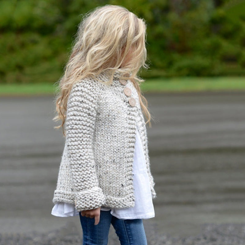 Gilet Cardigan Fille Veste Tricotée Douce Enfant - photo 5