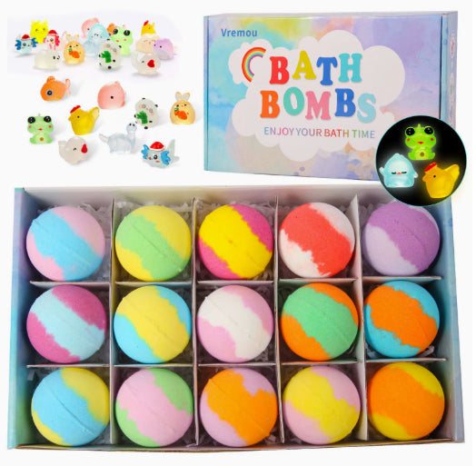 Bombes de Bain Poupée Phosphorescentes — Set Amusant pour Enfants avec Mousse Pétillante