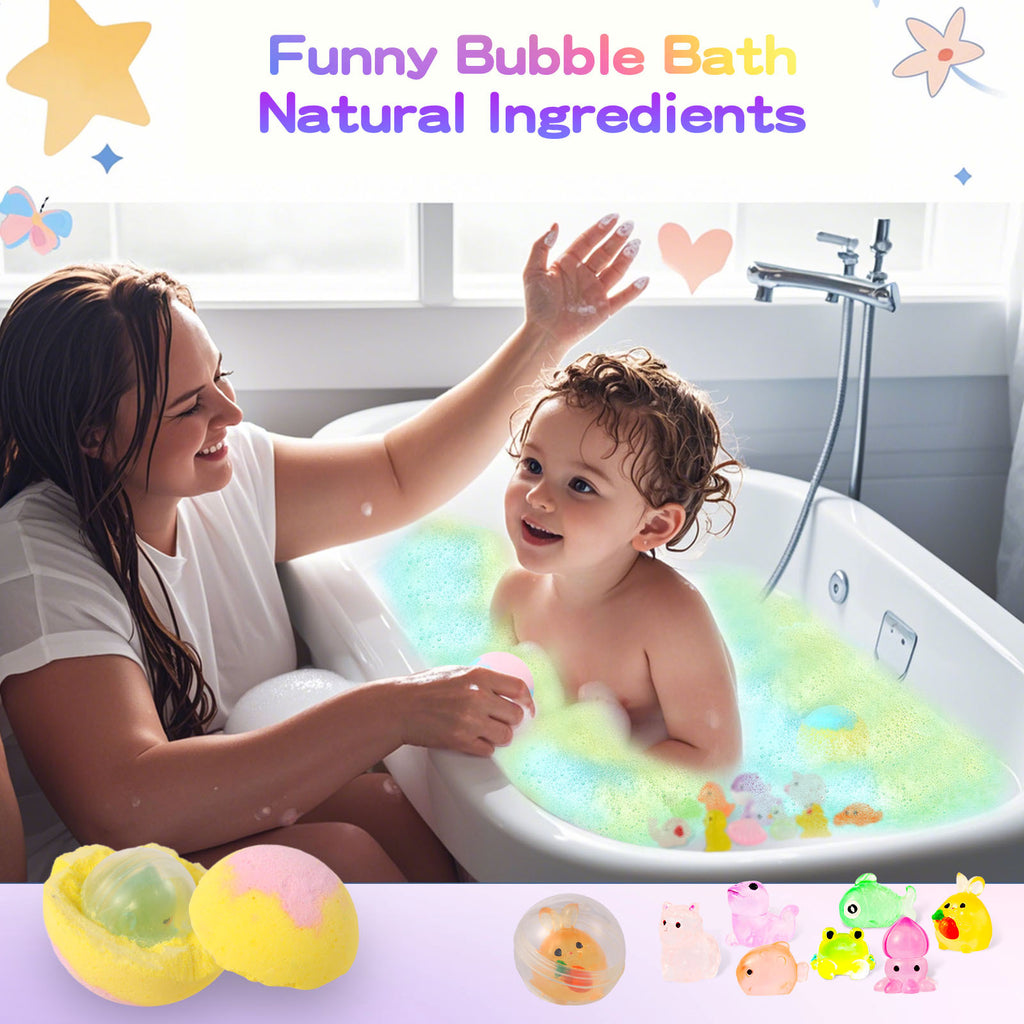 Bombes de Bain Poupée Phosphorescentes — Set Amusant pour Enfants avec Mousse Pétillante