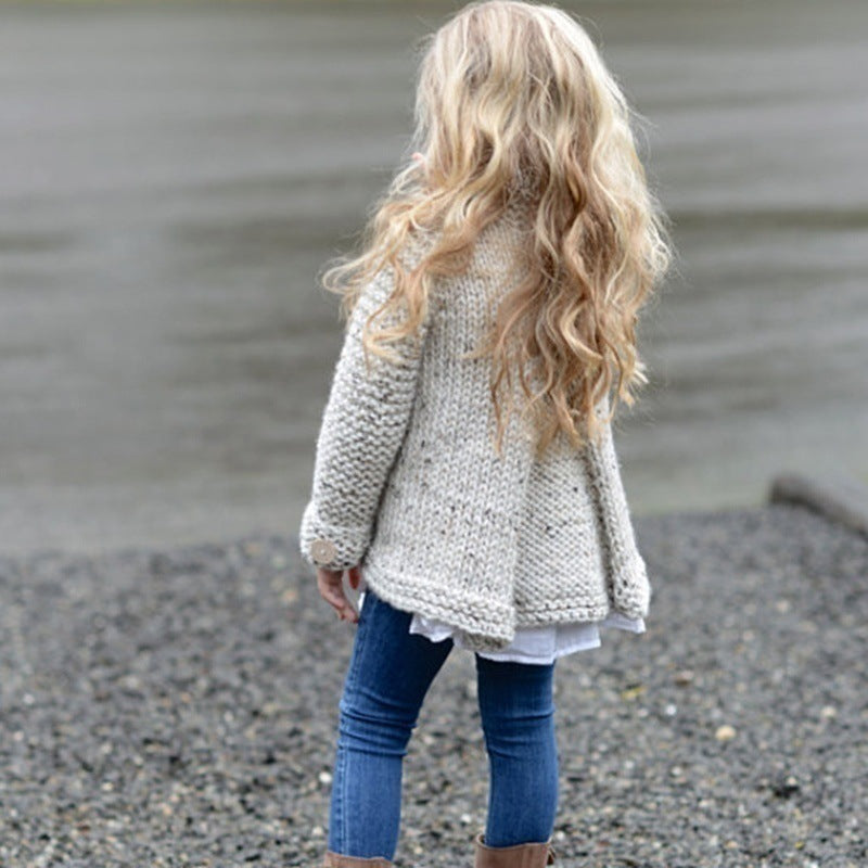 Gilet Cardigan Fille Veste Tricotée Douce Enfant - photo 2