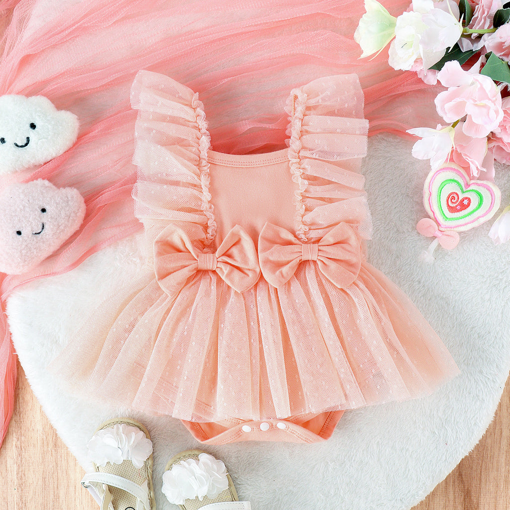 Combinaison Bébé Jupe Tulle Princesse Robe Élégante Fille - photo 5