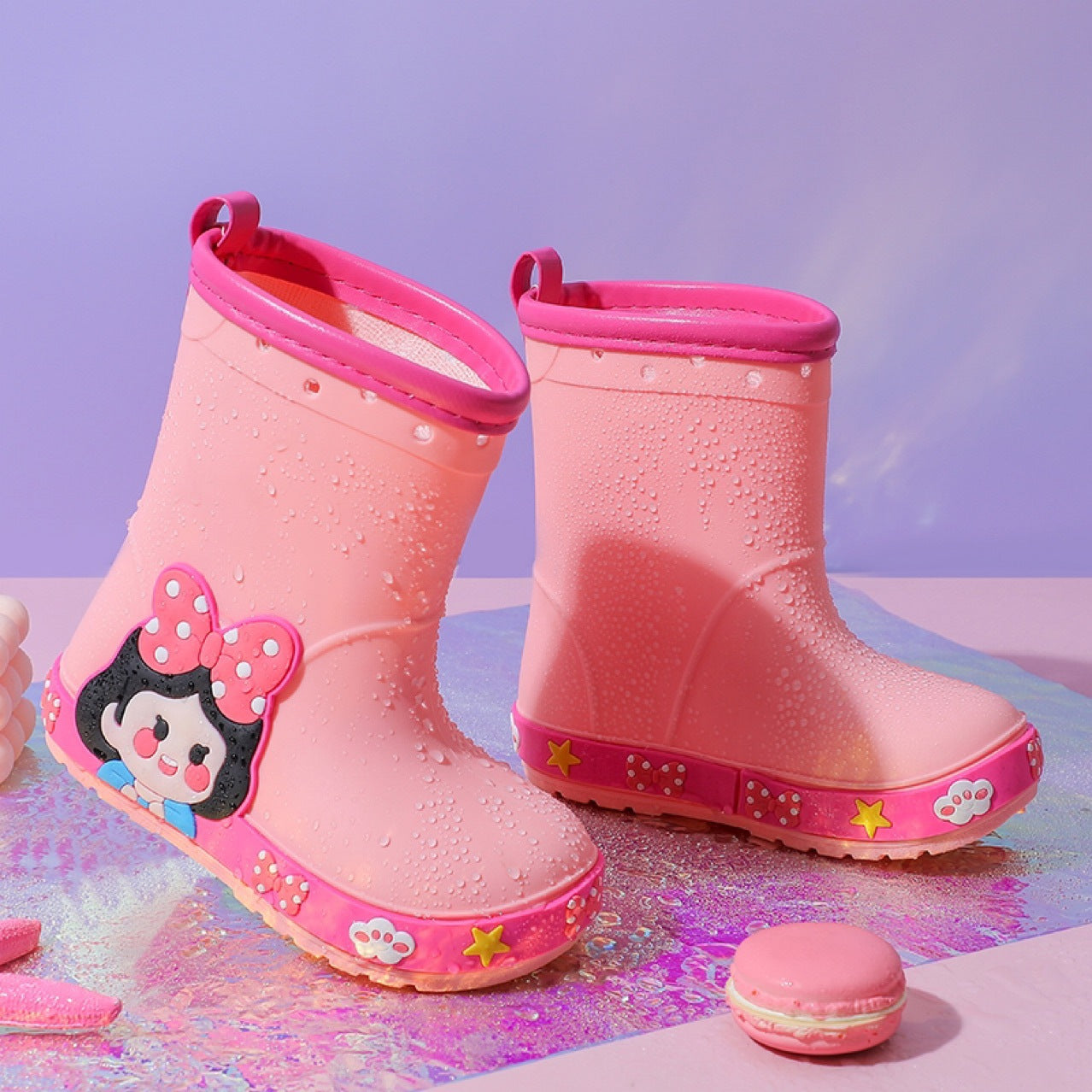 Bottes de Pluie Princesse Fille — Antidérapantes & Adorables — vue dessus