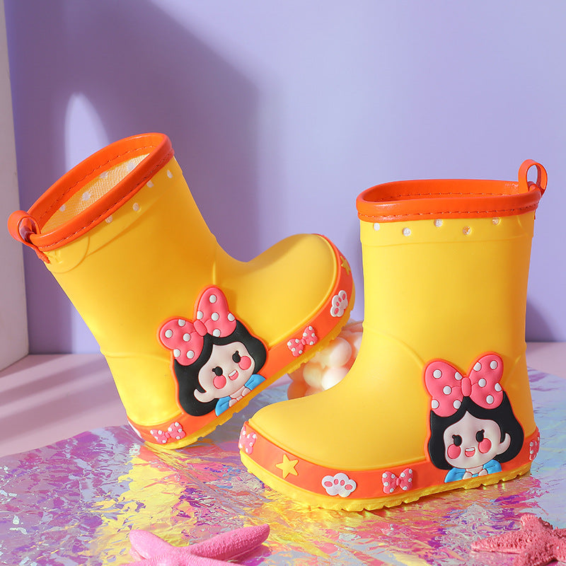 Bottes de Pluie Princesse Fille — Antidérapantes & Adorables — vue portée