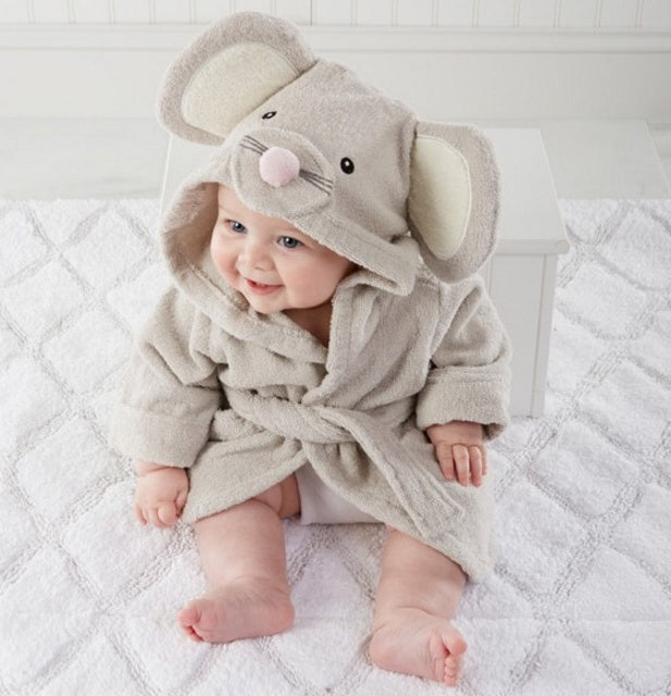Cape de Bain Bébé Animaux Rigolos Serviette Douce Capuche - photo 1