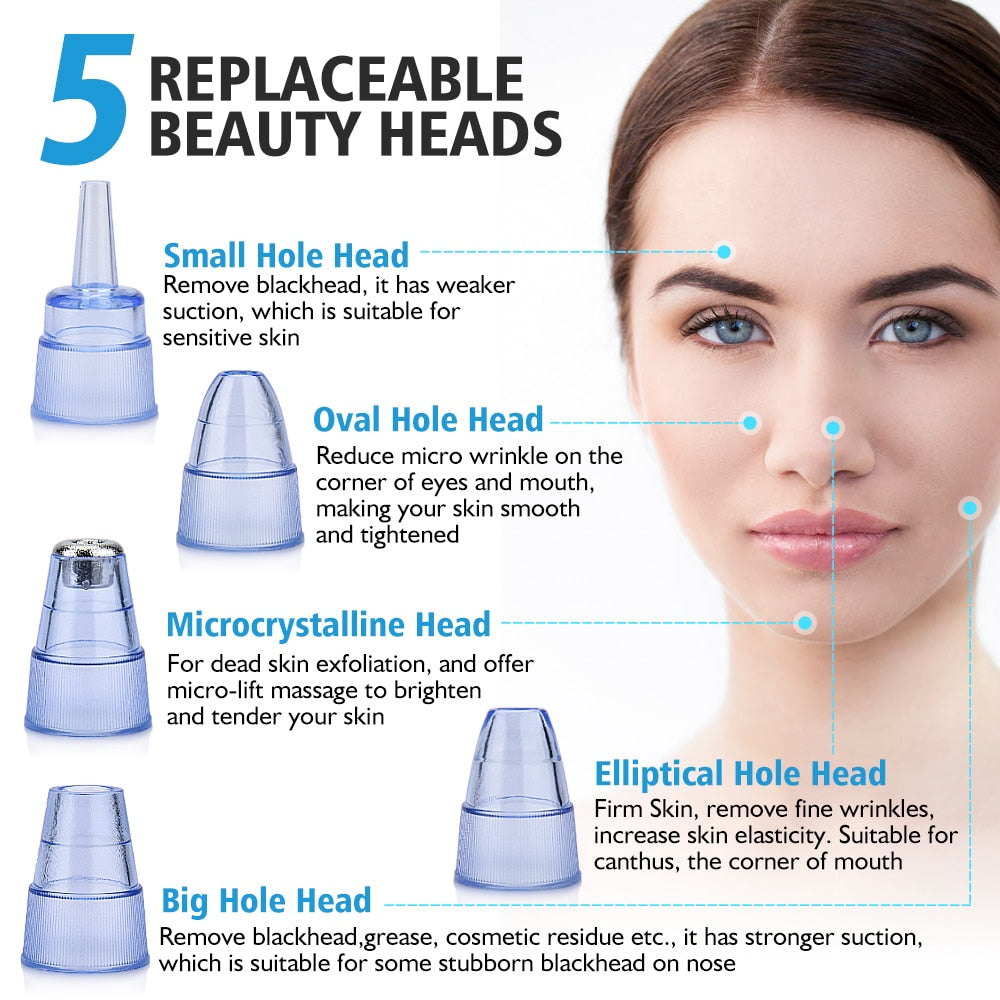 Appareil Anti-Points Noirs Électrique — Aspiration & Nettoyage Visage | Blackhead Remover