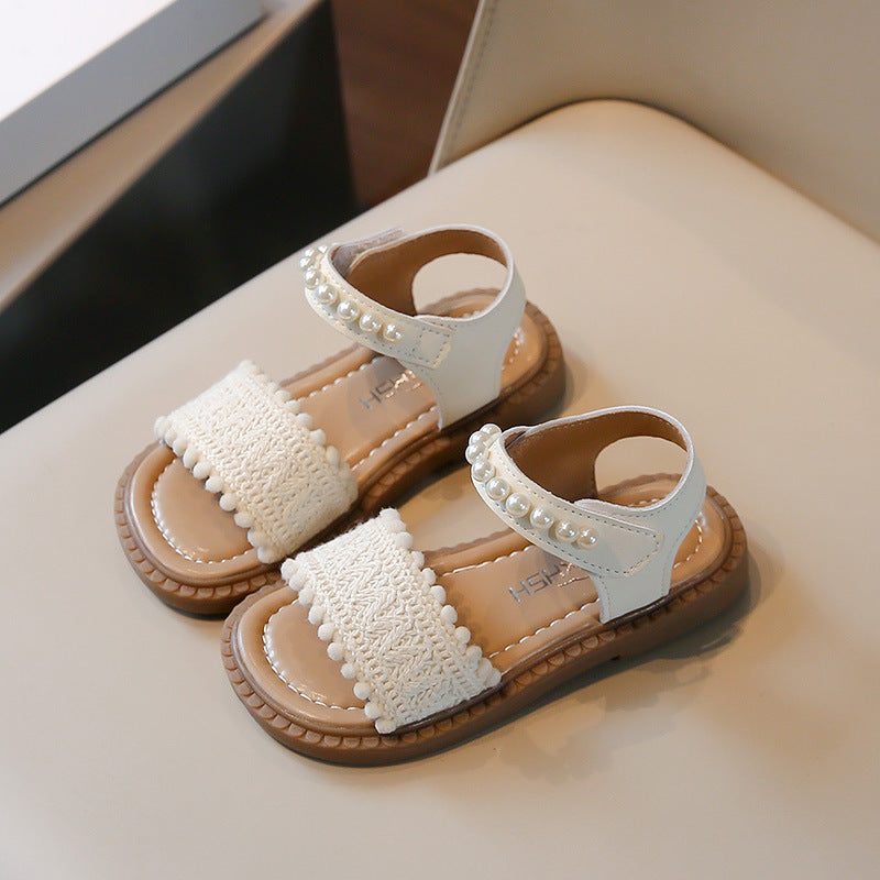 Sandales Plage Fille — Perles & Style Chic — vue semelle