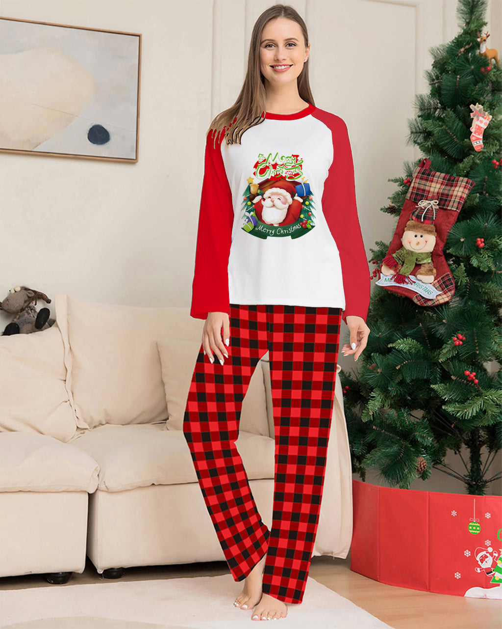 Ensemble Parent Enfant Noël Tenue Assortie Famille - photo 5