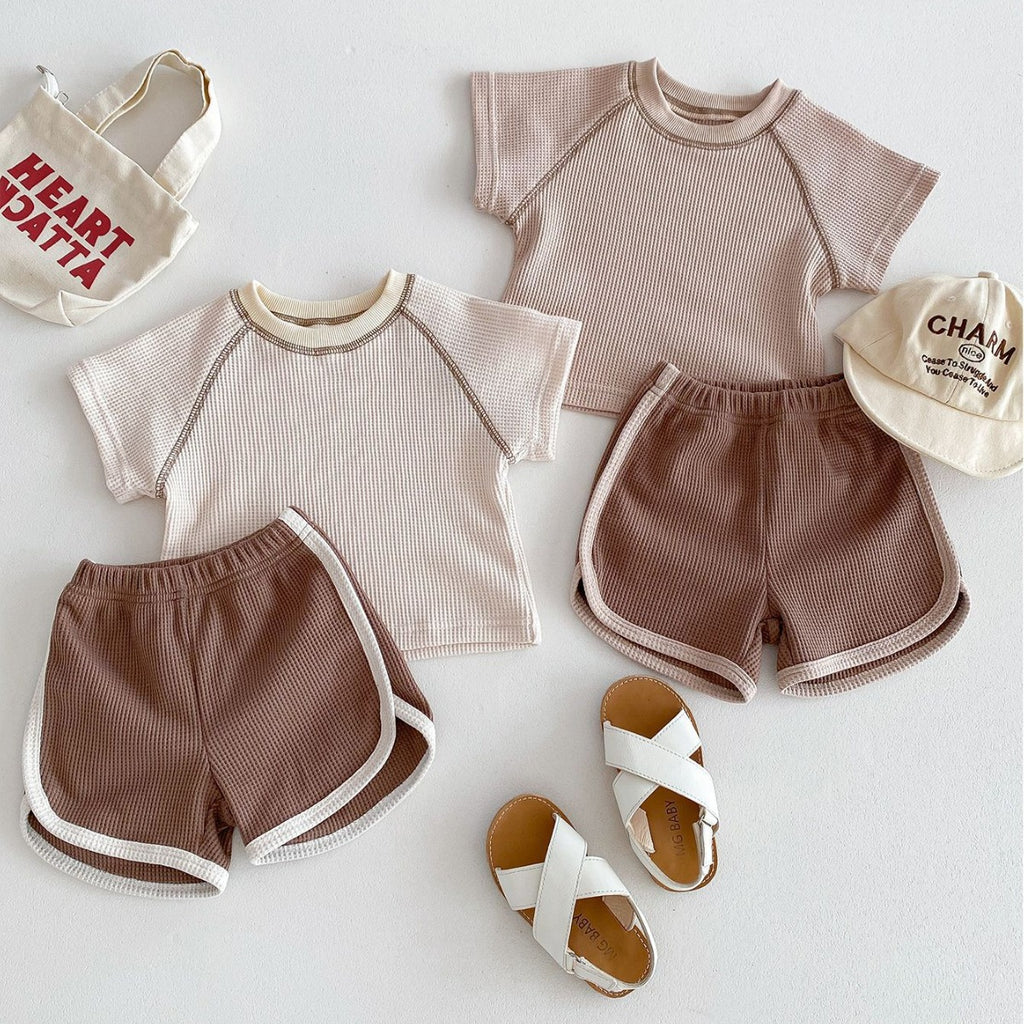 Ensemble 2 Pièces Bébé Été — Haut & Short Unisexe — détail matière