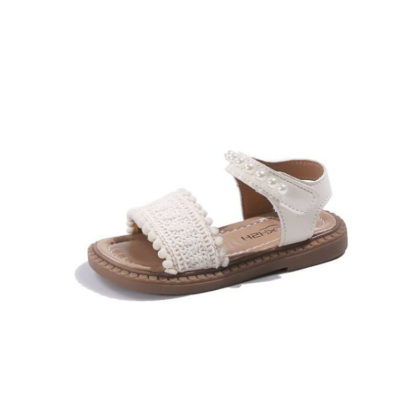 Sandales Plage Fille — Perles & Style Chic — vue côté droit
