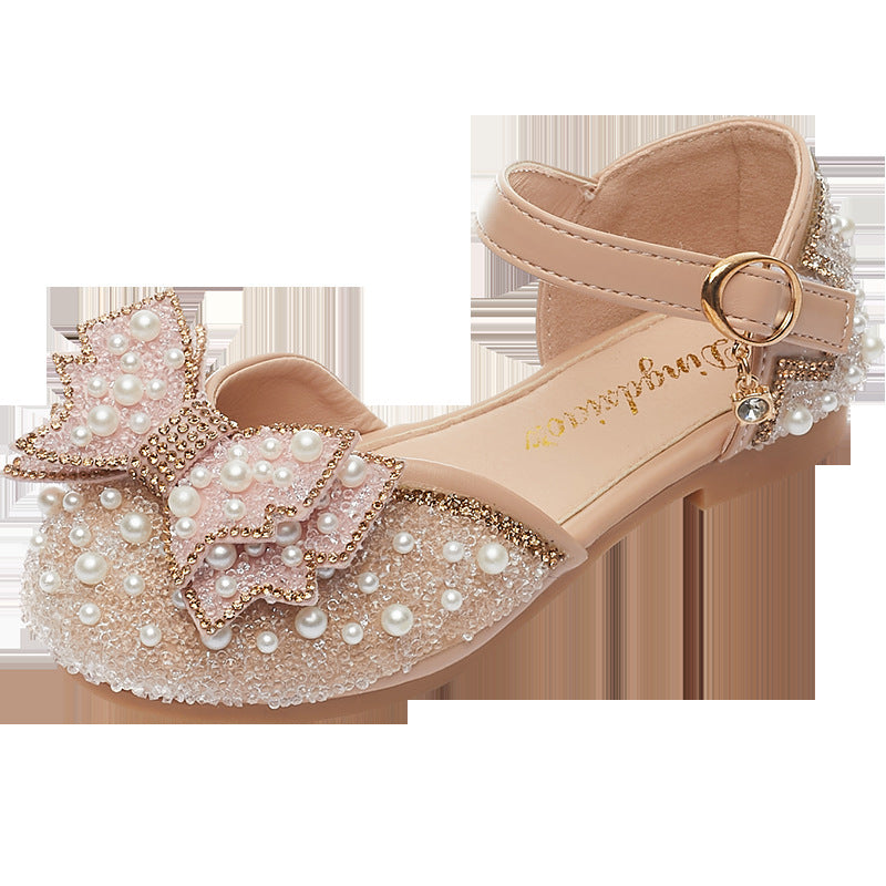 Ballerines Princesse Fille — Perles & Nœud Été — vue arrière