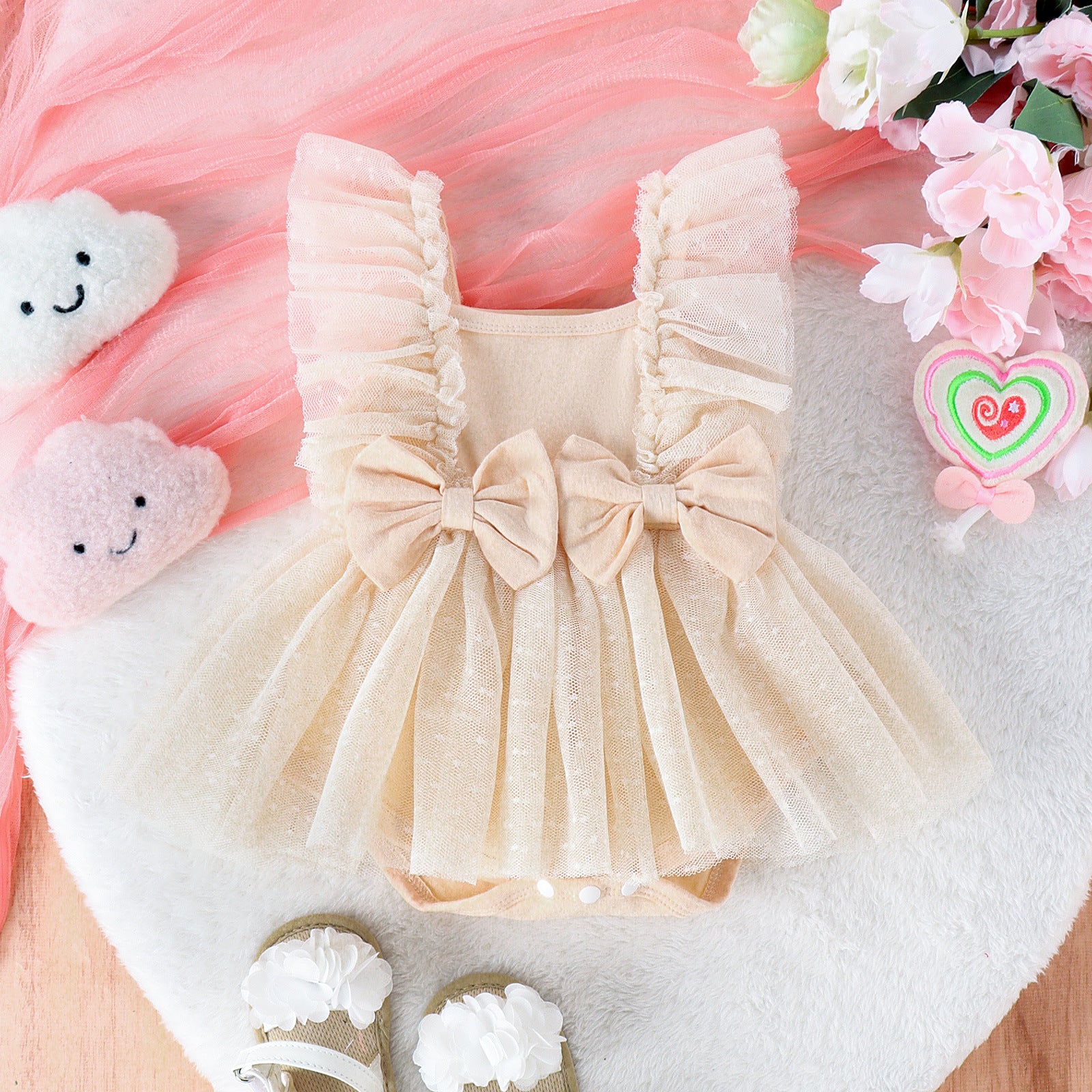 Combinaison Bébé Jupe Tulle Princesse Robe Élégante Fille - photo 10