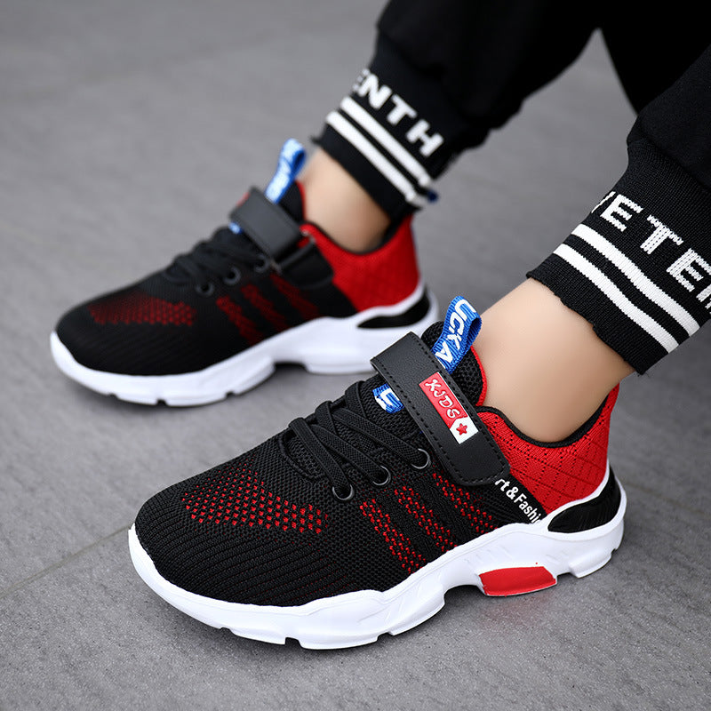 Chaussures Sport Cuir Garçon — Semelle Souple & Confort — vue côté gauche