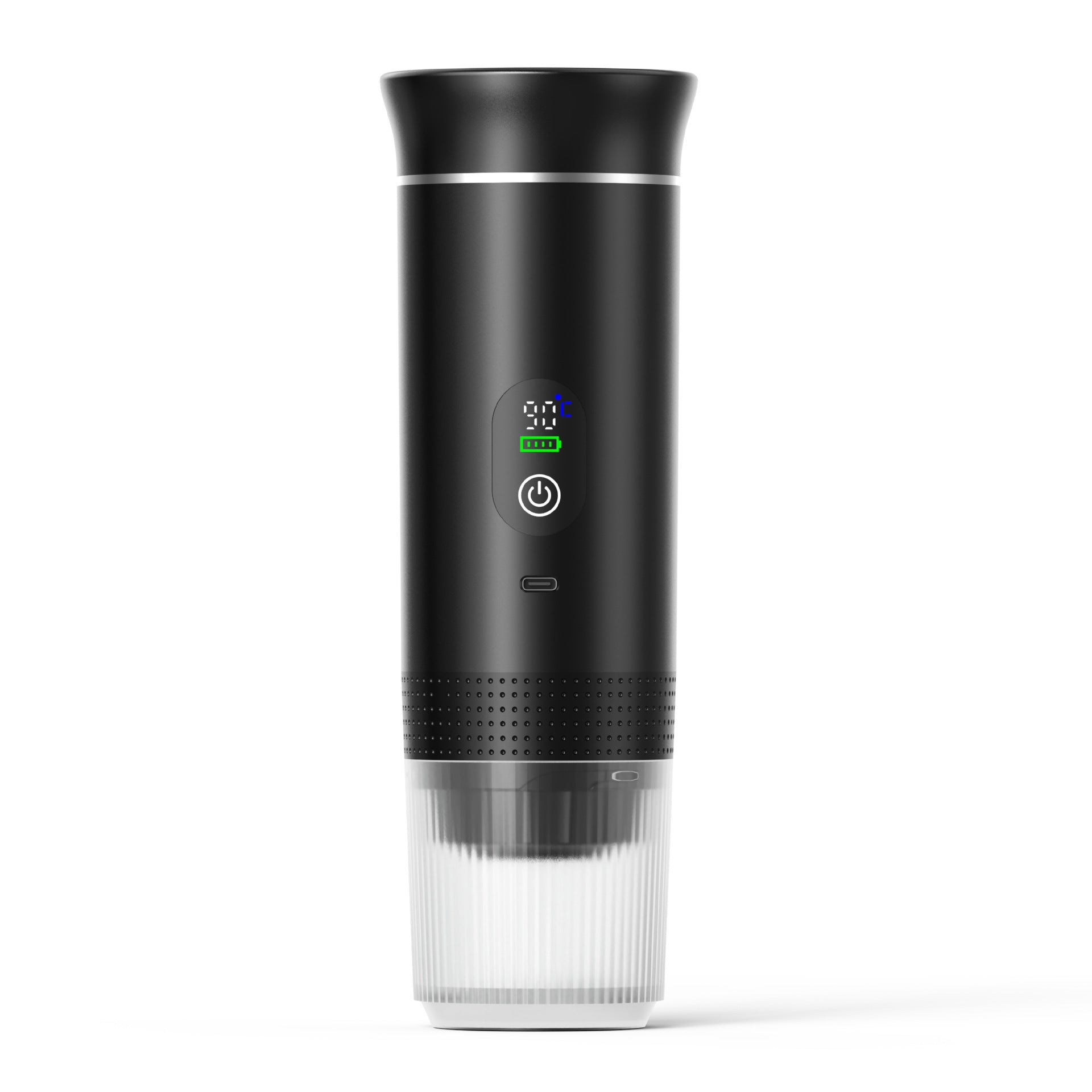 Machine a cafe capsule portable grise - vue complete