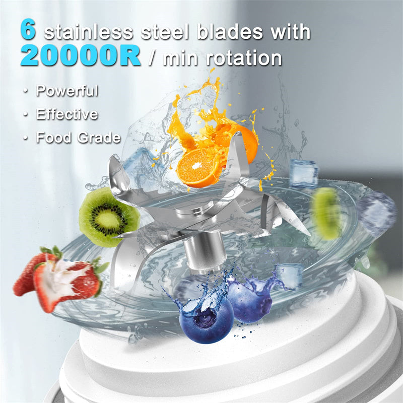 Blender Portable 6 Lames - Smoothies & Shakes en 60 Secondes