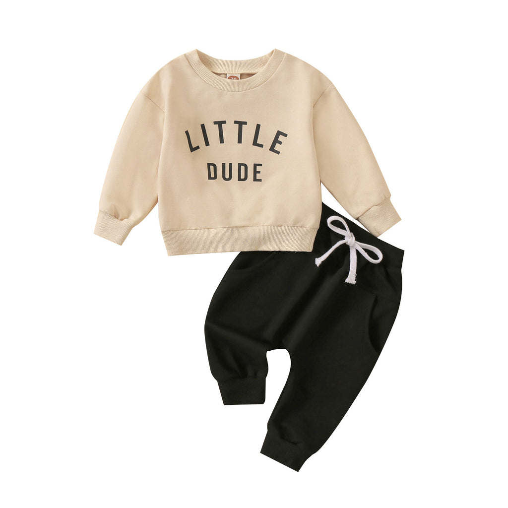 Ensemble 2 Pièces Enfant — Haut Lettres & Pantalon — détail finition