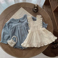 Ensemble 2 Pièces Bébé — Grenouillère Carreaux & Petite Jupe — vue ensemble