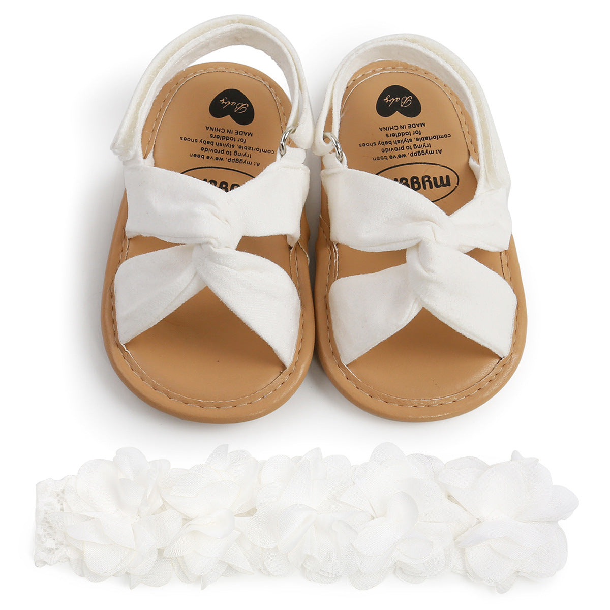 Sandales Croisées Bébé — Printemps & Été Confortables — paire complète