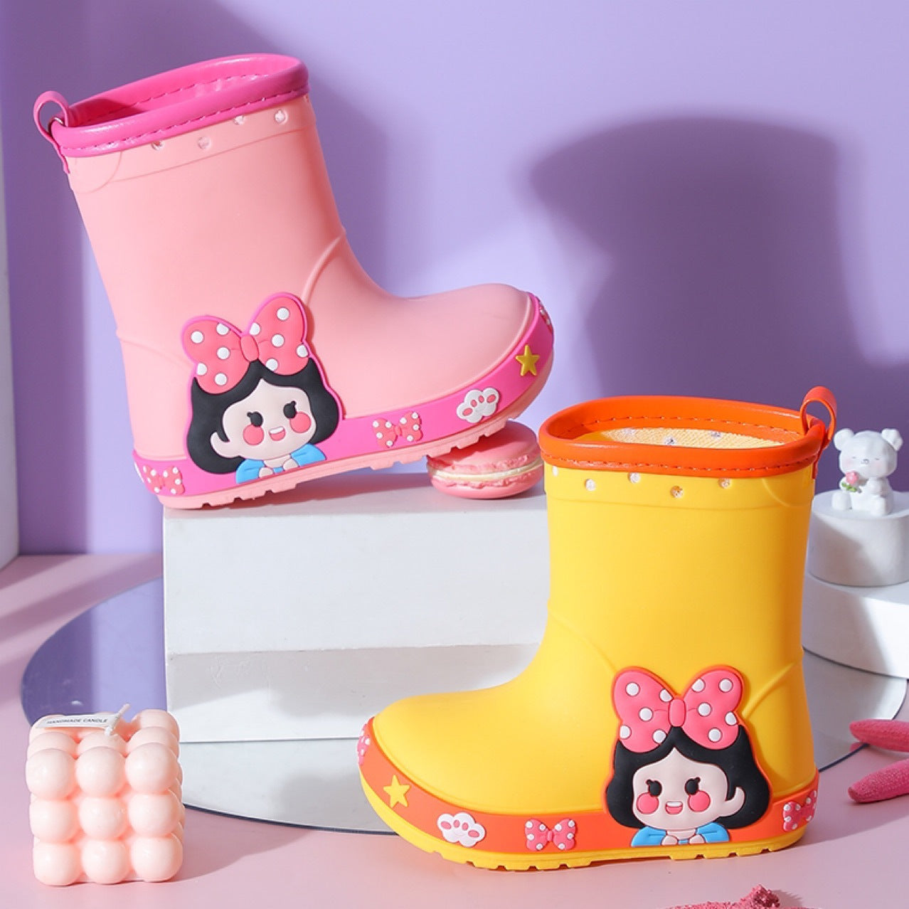 Bottes de Pluie Princesse Fille — Antidérapantes & Adorables — vue côté droit