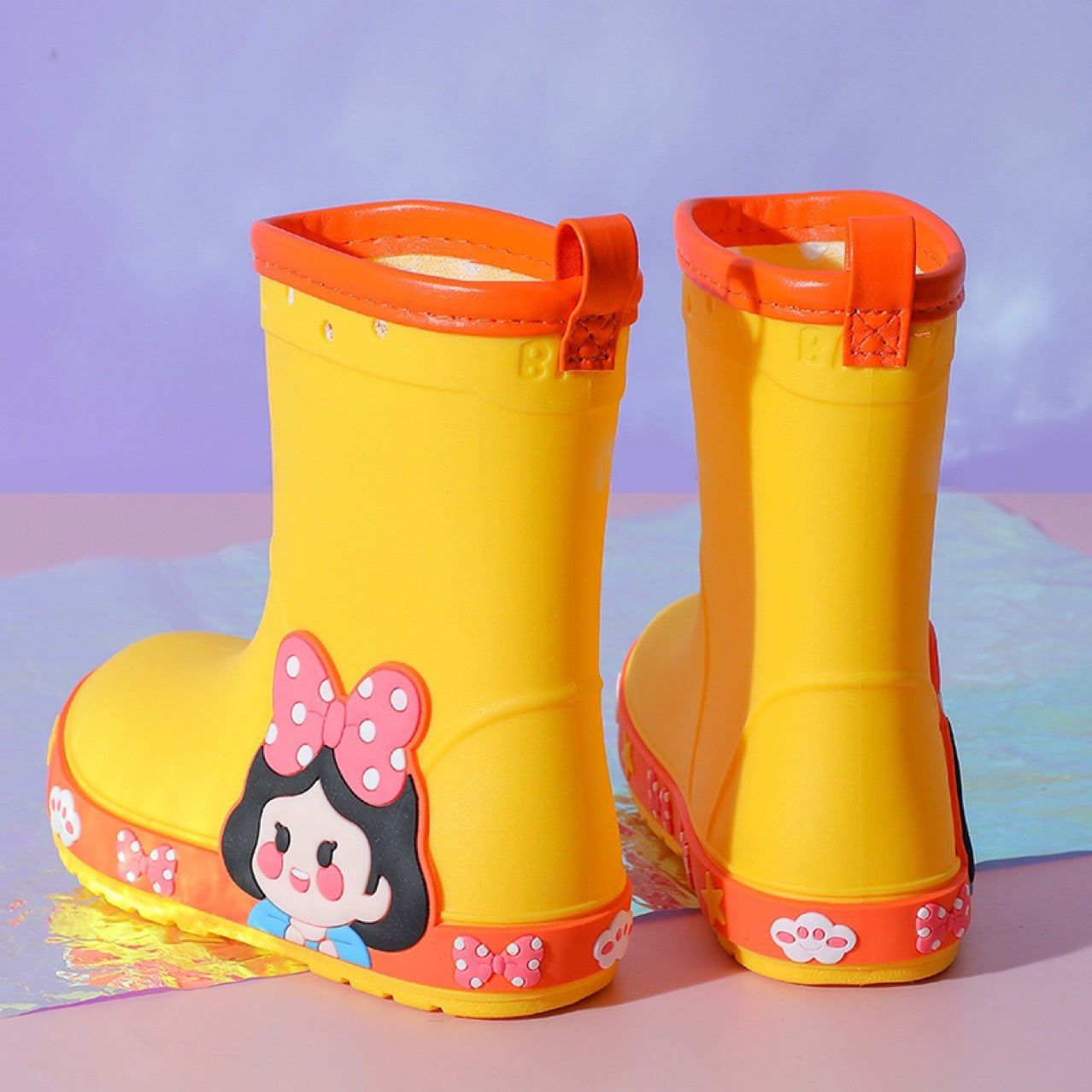 Bottes de Pluie Princesse Fille — Antidérapantes & Adorables — vue avant