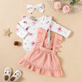 Ensemble 3 Pièces Bébé Fille — Romper Imprimé, Robe & Bandeau — présentation complète